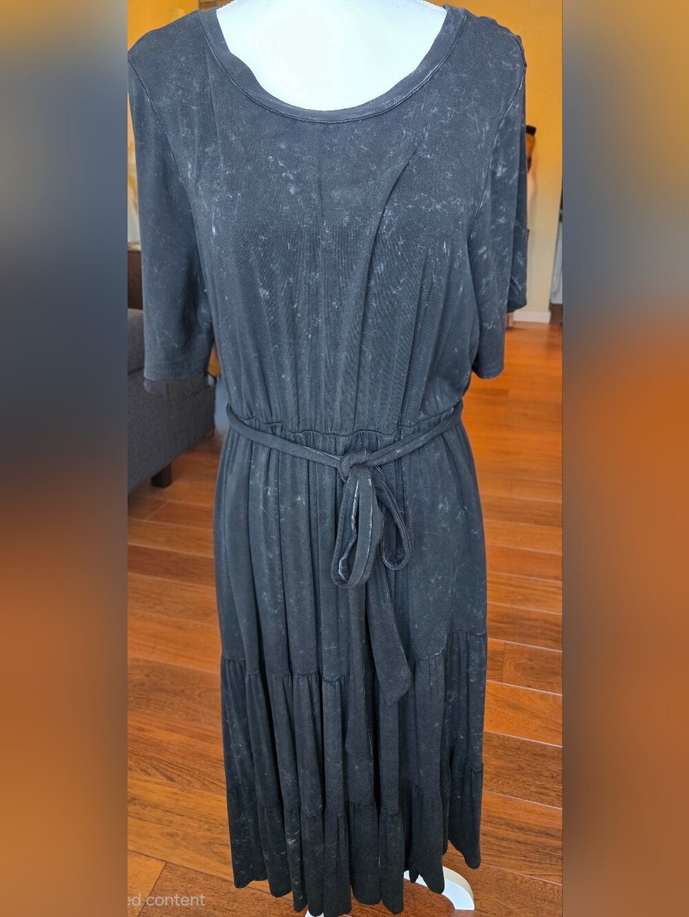 torrid Black Tie-Waist Tiered Maxi Dress